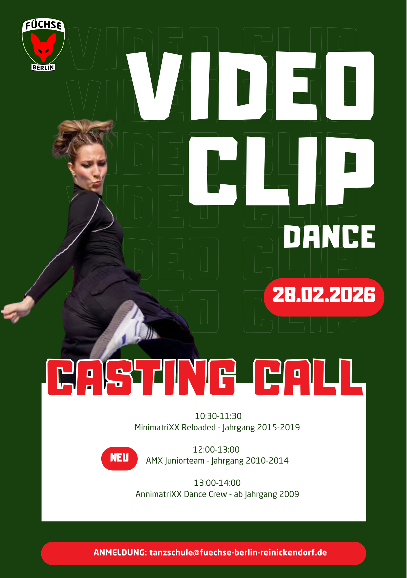 Video Clip Dance Casting Call