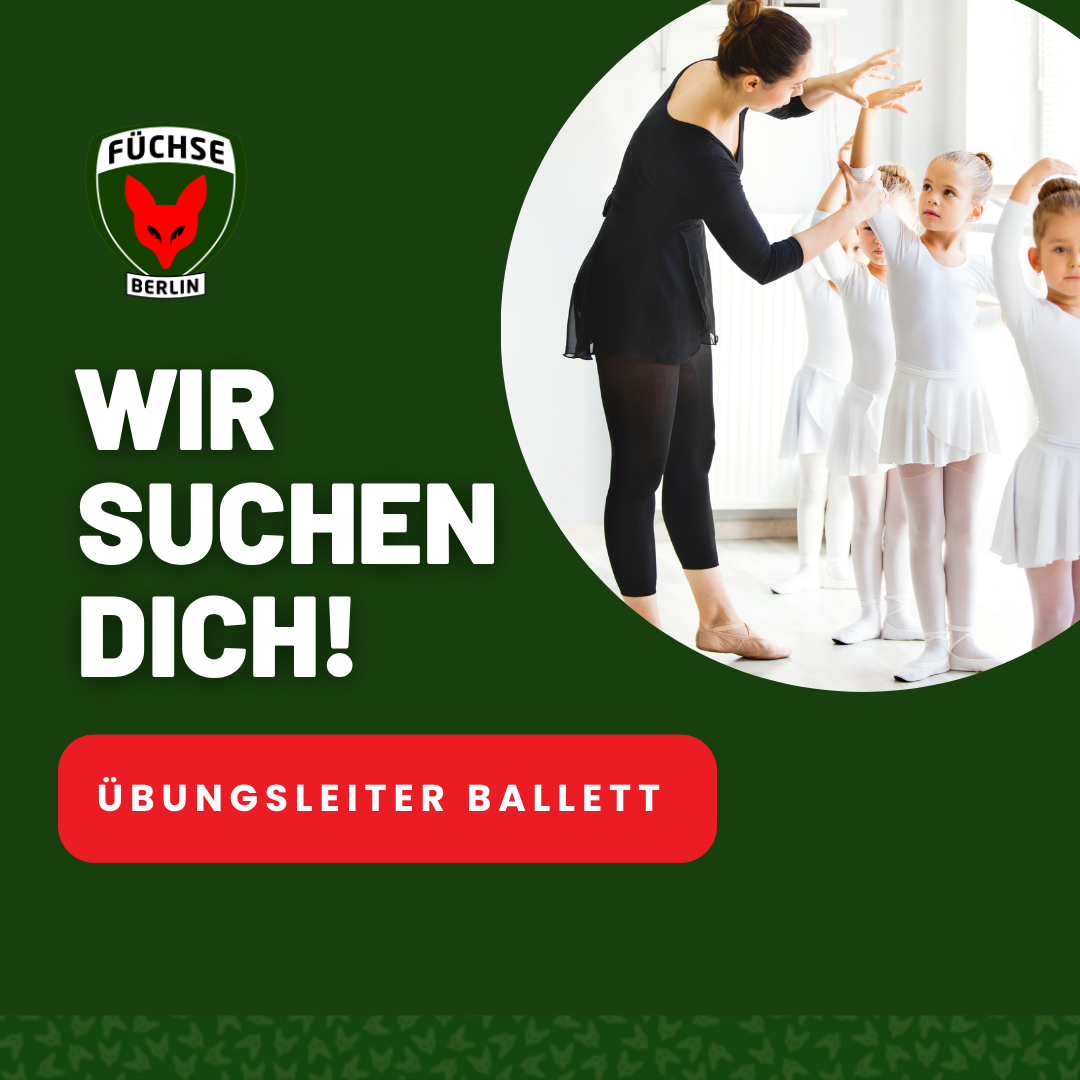 Stellenausschreibung für einen Übungsleiter für Ballett