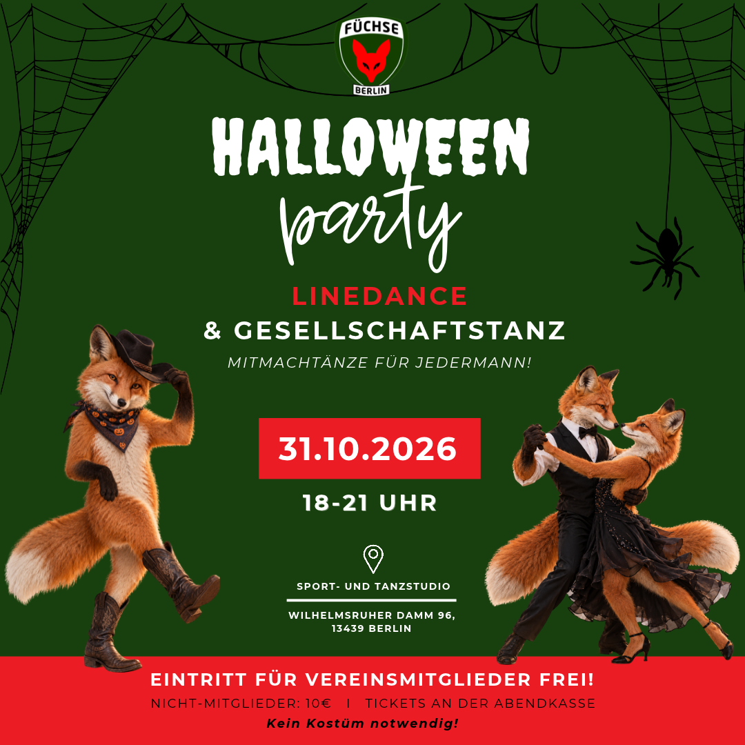 Halloween Party im Füchse Berlin Sport- und Tanzstudio