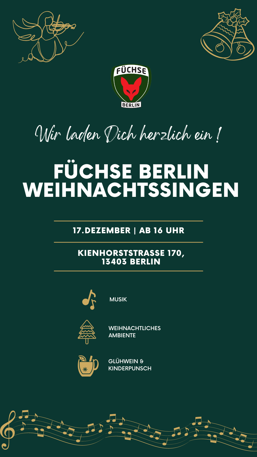 Weihnachtssingen bei den Füchsen